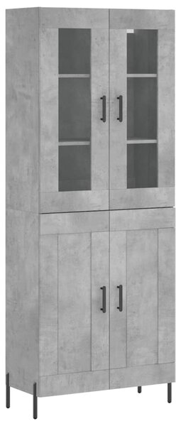 Skříň highboard betonově šedá 69,5x34x180 cm kompozitní dřevo 3198349