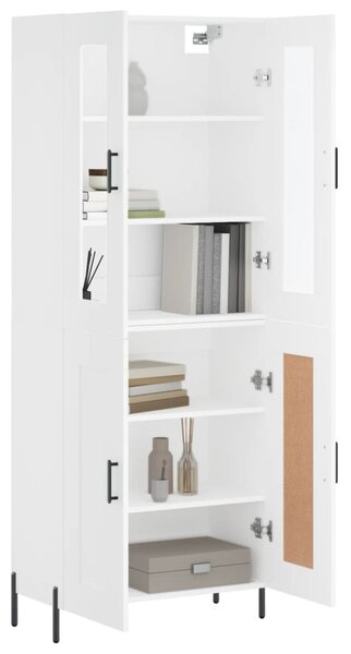 Skříň highboard bílá 69,5 x 34 x 180 cm kompozitní dřevo 3198345
