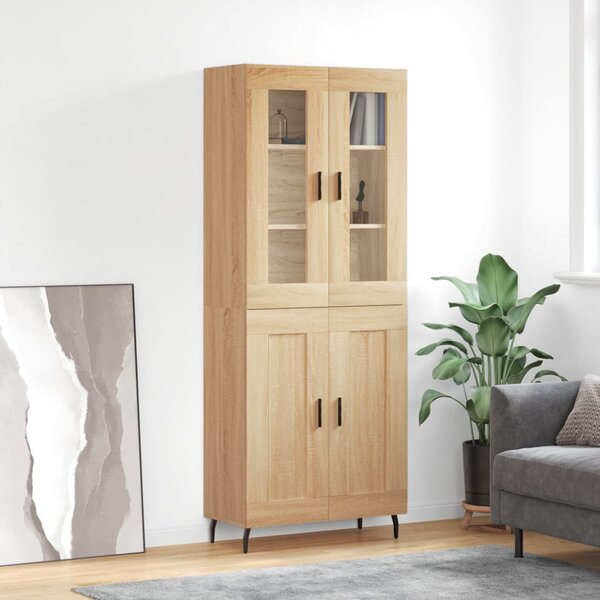 Skříň highboard dub sonoma 69,5 x 34 x 180 cm kompozitní dřevo 3198356