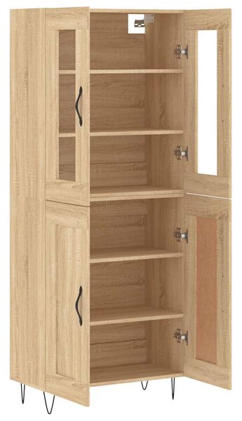 Skříň highboard dub sonoma 69,5 x 34 x 180 cm kompozitní dřevo 3198372
