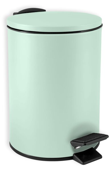 Spirella pedálový odpadkový koš ADELAR, matná světle zelená, ocel, 3 L