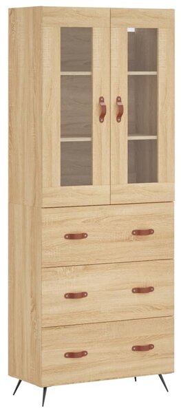 Skříň highboard dub sonoma 69,5 x 34 x 180 cm kompozitní dřevo 3198380