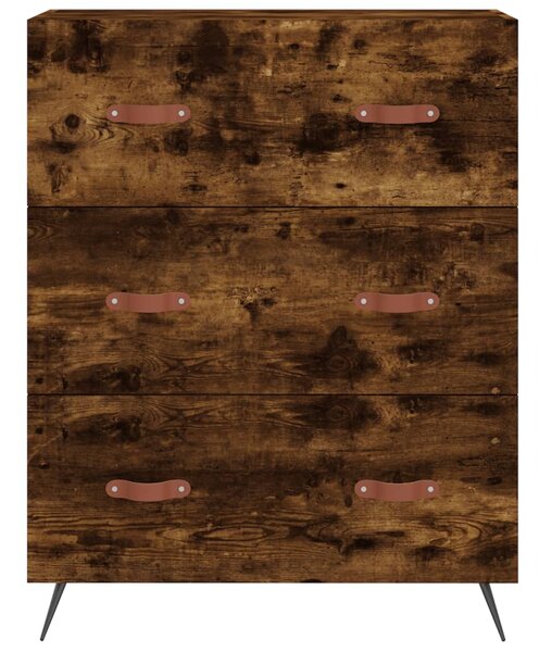 Skříň highboard kouřový dub 69,5 x 34 x 180 cm kompozitní dřevo 3199726