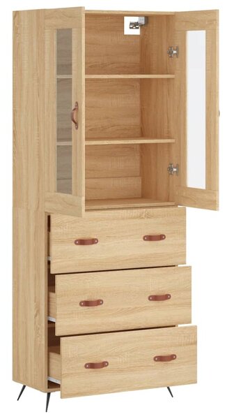 Skříň highboard dub sonoma 69,5 x 34 x 180 cm kompozitní dřevo 3198380
