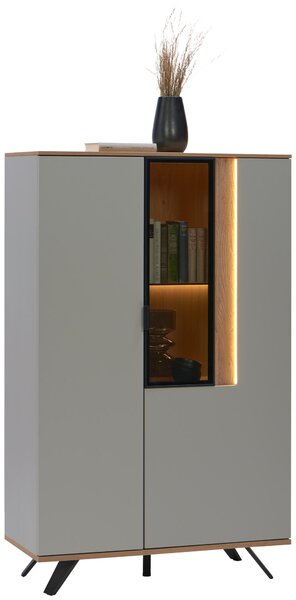 VYSOKÁ KOMODA, barvy dubu, světle šedá, 92,9/136,6/42 cm Dieter Knoll - Vysoké komody