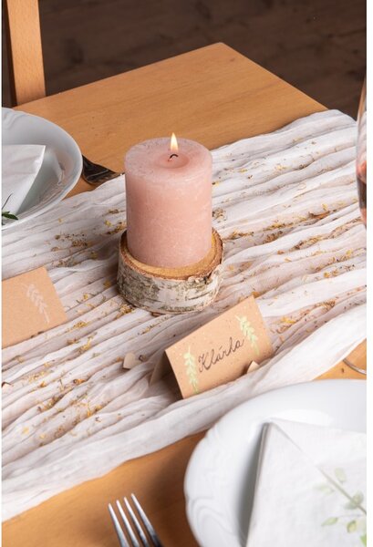 Bolsius Rustic Shine Válec 68x80mm Misty Pink, růžová svíčka