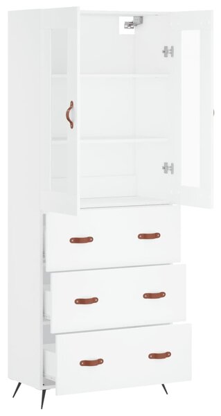 Skříň highboard bílá 69,5 x 34 x 180 cm kompozitní dřevo 3198377