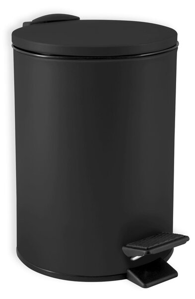 Spirella pedálový odpadkový koš ADELAR, matná černá, ocel, 5 L