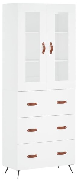 Skříň highboard bílá 69,5 x 34 x 180 cm kompozitní dřevo 3198377