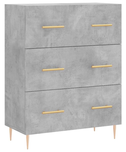 Skříň highboard betonově šedá 69,5x34x180 cm kompozitní dřevo 3198397