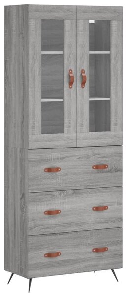 Skříň highboard šedá sonoma 69,5 x 34 x 180 cm kompozitní dřevo 3198383