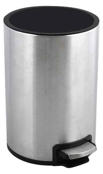 Spirella pedálový odpadkový koš RIKU, kartáčovaná ocel, 5 L