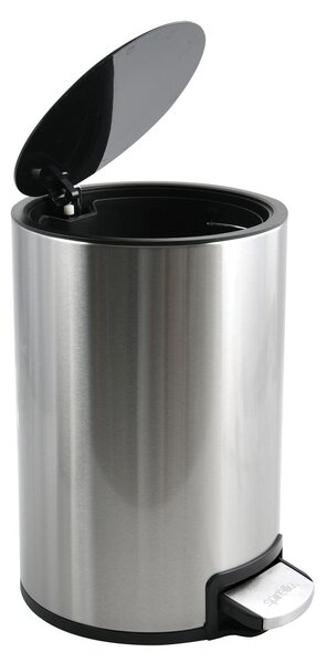 Spirella pedálový odpadkový koš RIKU, kartáčovaná ocel, 5 L