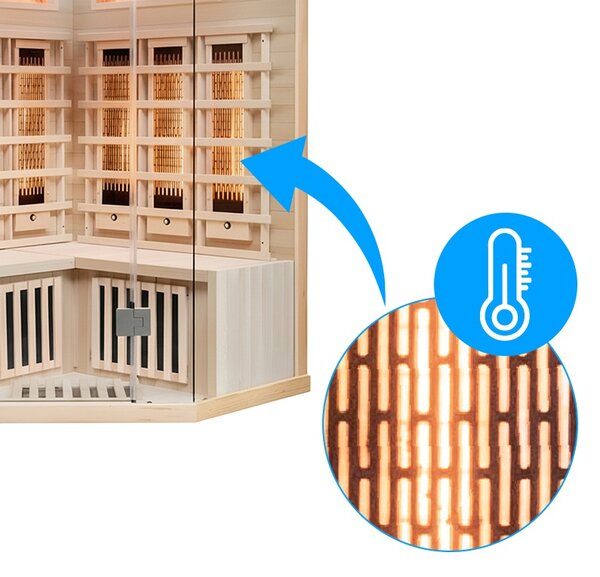 BPS-koupelny Infrasauna Alta 6 120x120, 2-3 osoby