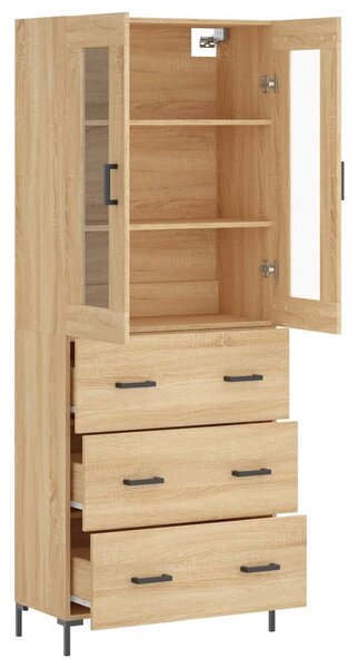 Skříň highboard dub sonoma 69,5 x 34 x 180 cm kompozitní dřevo 3198404