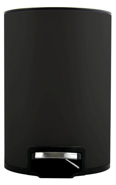 Spirella pedálový odpadkový koš RIKU, černá, ocel, 5 L