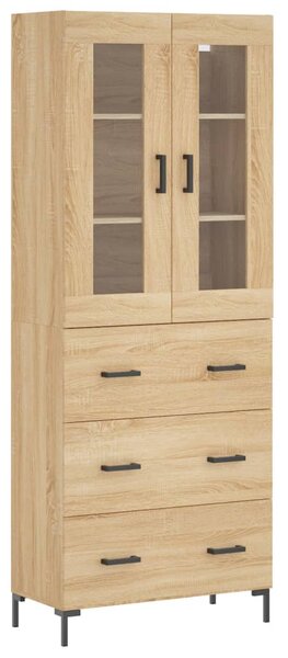 Skříň highboard dub sonoma 69,5 x 34 x 180 cm kompozitní dřevo 3198404