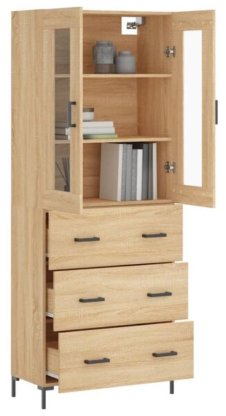 Skříň highboard dub sonoma 69,5 x 34 x 180 cm kompozitní dřevo 3198404