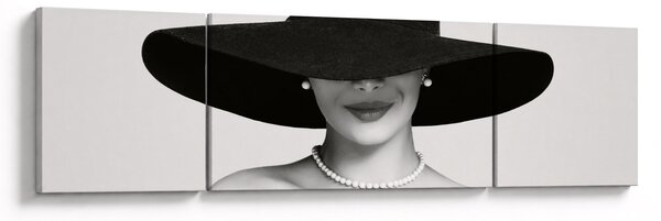 Obraz - Žena s kloboukem (170x50 cm)