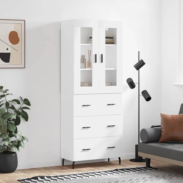 Skříň highboard bílá 69,5 x 34 x 180 cm kompozitní dřevo 3198417