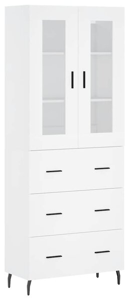 Skříň highboard bílá 69,5 x 34 x 180 cm kompozitní dřevo 3198417