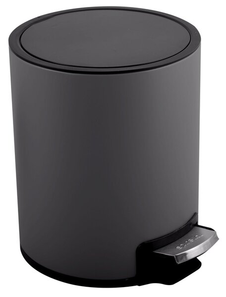 Spirella pedálový odpadkový koš RIKU, matná šedá, ocel, 3 L