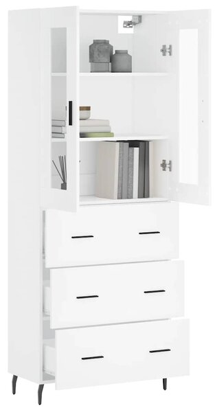 Skříň highboard bílá 69,5 x 34 x 180 cm kompozitní dřevo 3198417