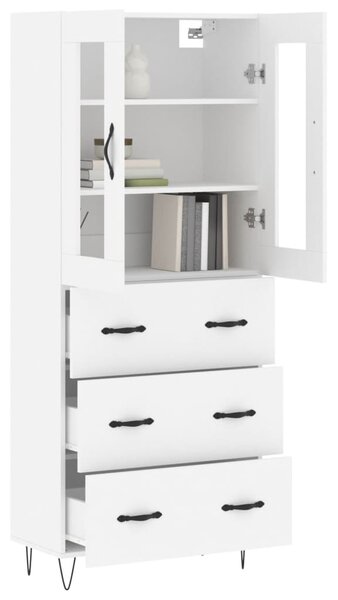 Skříň highboard bílá 69,5 x 34 x 180 cm kompozitní dřevo 3198433