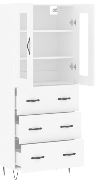Skříň highboard bílá 69,5 x 34 x 180 cm kompozitní dřevo 3198433