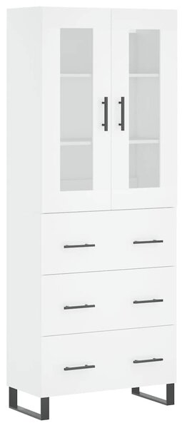 Skříň highboard bílá 69,5 x 34 x 180 cm kompozitní dřevo 3198425