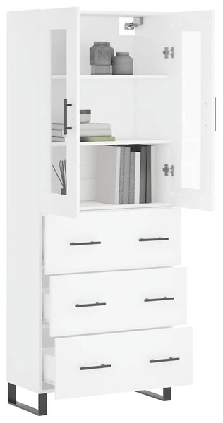 Skříň highboard bílá 69,5 x 34 x 180 cm kompozitní dřevo 3198425