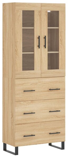 Skříň highboard dub sonoma 69,5 x 34 x 180 cm kompozitní dřevo 3198428