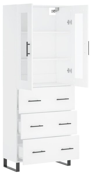 Skříň highboard bílá 69,5 x 34 x 180 cm kompozitní dřevo 3198425