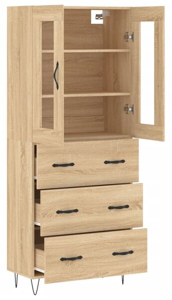 Skříň highboard dub sonoma 69,5 x 34 x 180 cm kompozitní dřevo 3198436