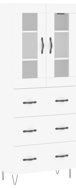 Skříň highboard bílá 69,5 x 34 x 180 cm kompozitní dřevo 3198433