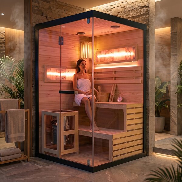 BPS-koupelny Finská sauna Lark 1 120x120, 2 osoby