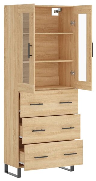 Skříň highboard dub sonoma 69,5 x 34 x 180 cm kompozitní dřevo 3198428