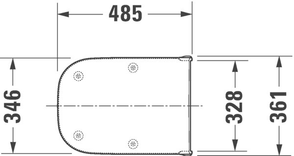 Duravit D-Code - WC sedátko se sklápěcí automatikou, 485x346 mm, bílá 0060390000
