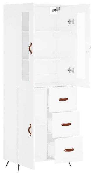 Skříň highboard bílá 69,5 x 34 x 180 cm kompozitní dřevo 3198441