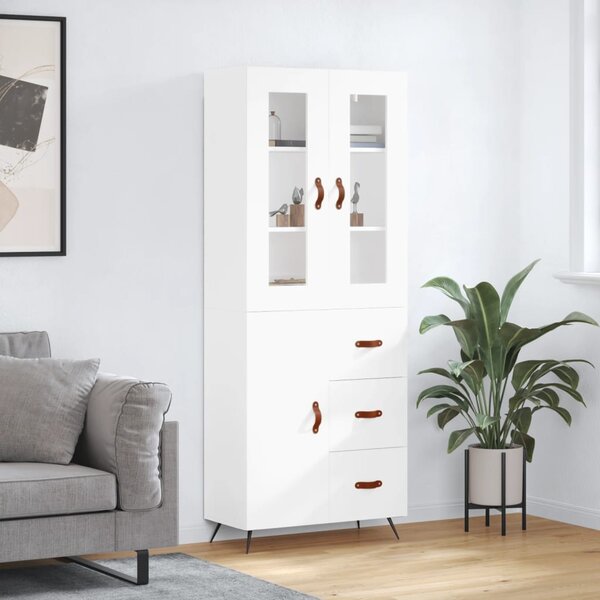 Skříň highboard bílá 69,5 x 34 x 180 cm kompozitní dřevo 3198441