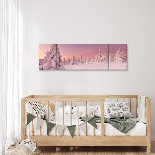 Obraz - Stromy pod sněhovou přikrývkou (170x50 cm)