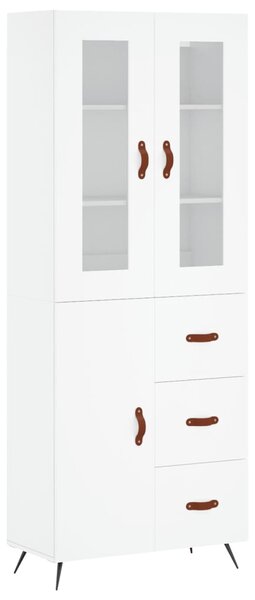 Skříň highboard bílá 69,5 x 34 x 180 cm kompozitní dřevo 3198441
