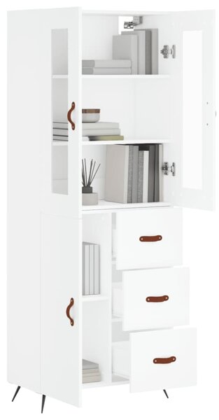 Skříň highboard bílá 69,5 x 34 x 180 cm kompozitní dřevo 3198441
