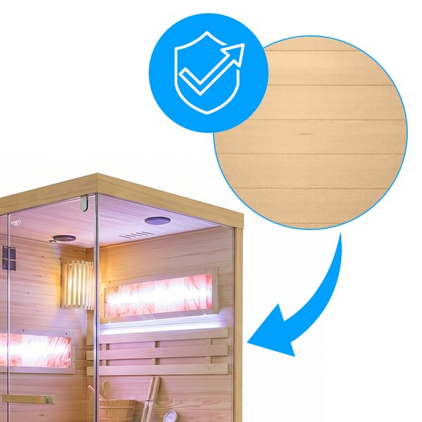 BPS-koupelny Finská sauna Lark 1-WD 120x120, 2 osoby