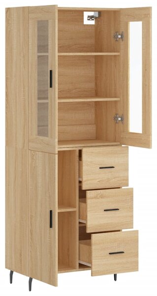Skříň highboard dub sonoma 69,5 x 34 x 180 cm kompozitní dřevo 3198484