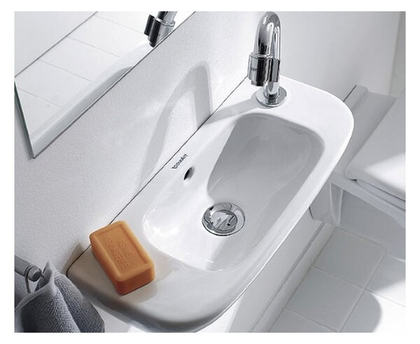 Duravit D-Code - Umyvátko 500x220 mm, otvor pro baterii vlevo, bílá 07065000092