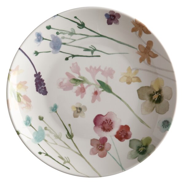 Maxwell Designový dezertní talíř Wildwood, bílá, květiny, 19 cm