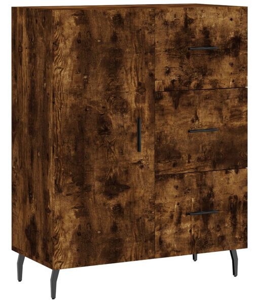 Skříň highboard kouřový dub 69,5 x 34 x 180 cm kompozitní dřevo 3198486