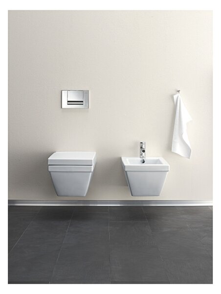Duravit 2nd floor - Závěsný bidet 540x370 mm s přepadem, bílá 2254150000