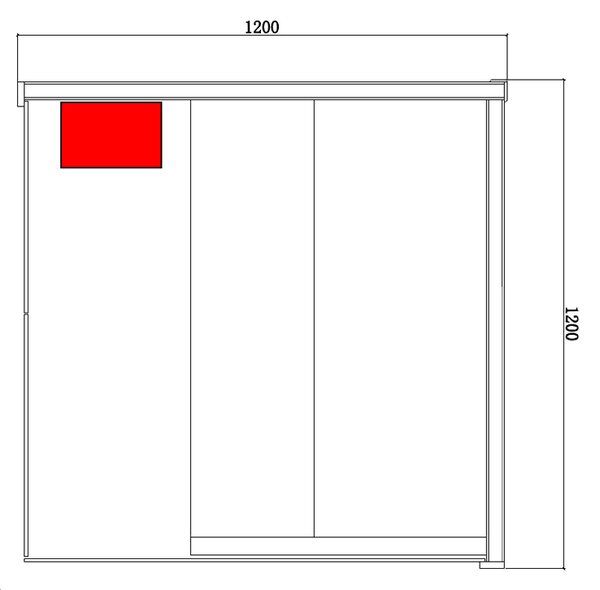 BPS-koupelny Finská sauna Lark 1-WD 120x120, 2 osoby
